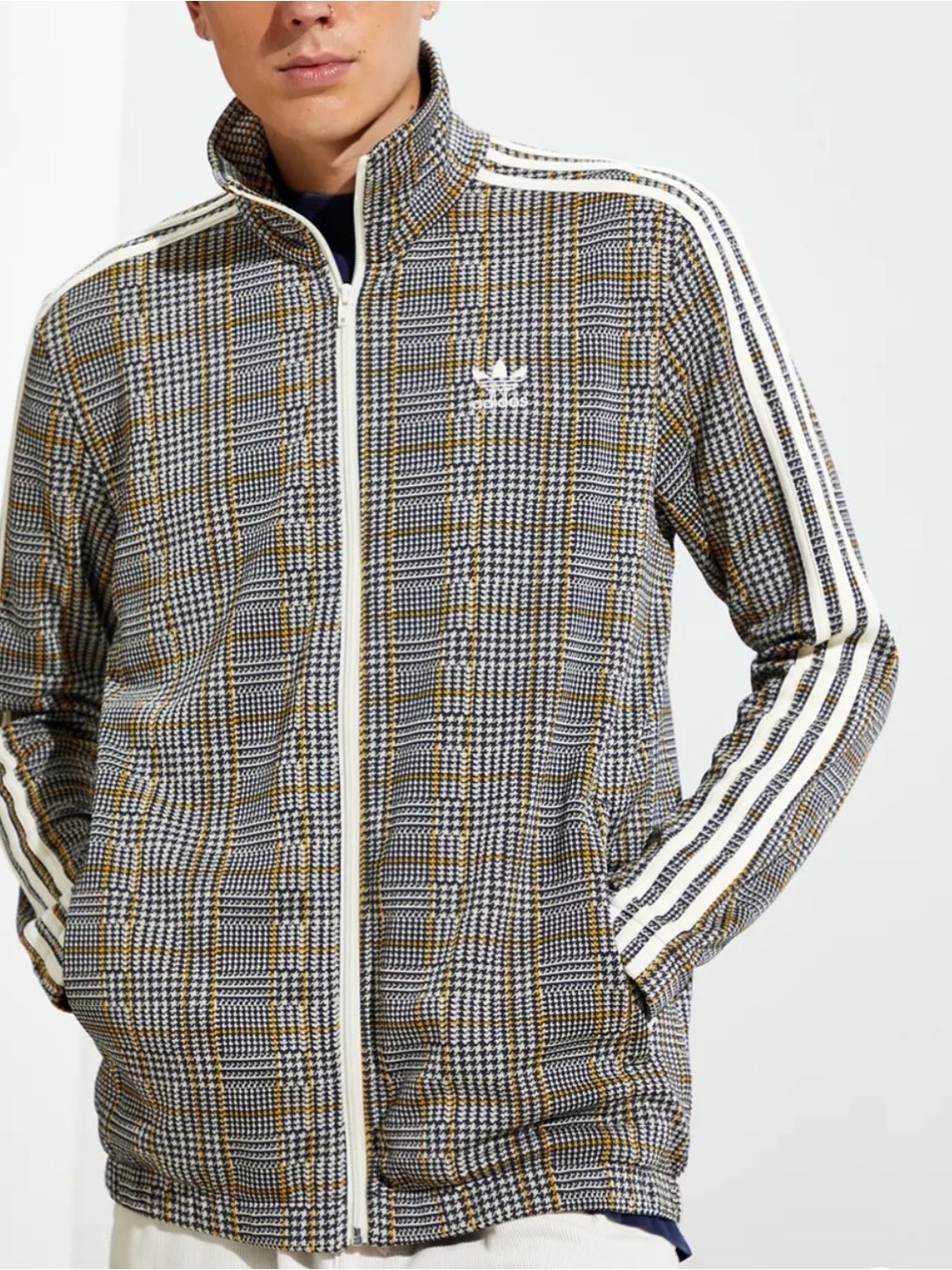 ADIDAS Khaki Tartan BB Track Jacket - Men’s 2XL - Like New